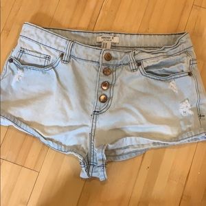 light denim shorts